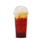 Clear Plastic Disposable Plastic Cups for Iced Coffee Bubble Boba Milk Tea Smoothie with Flat Lids Ordome Lids Custom Logo 12oz 16oz