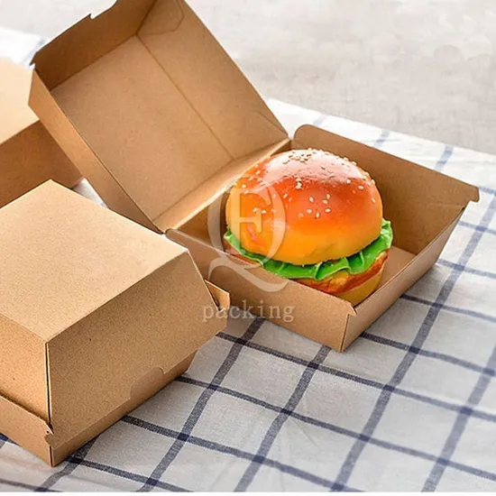 Moisture-Proof Easy to Use Customized Hamburger Delivery Box for Family Gatherings