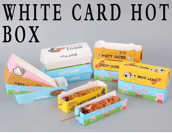 Customized Food Packaging Custom Paper Packaging Fast Food Box Hot Dog Paper Holder