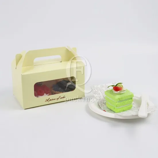 Prevent Leakage Simple Customized Rectangular Cake Packaging Box for Corporate Event