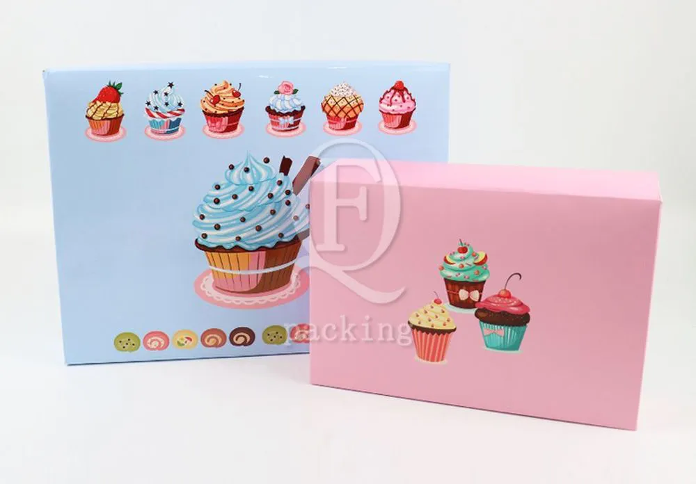 Multiple Sizes Reusable Customized Cardboard Sheet Cake Boxes for Birthday Party