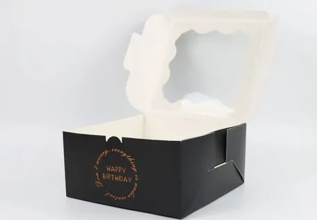 Easy to Stack Ventilation Design Square Cake Packaging Box for Children&prime;s Party