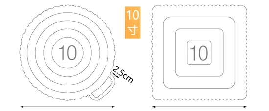 White Silver Golden Scalloped Foil Round Cake Board Tray Cake Decorating Supplies White Sturdy Cake Board