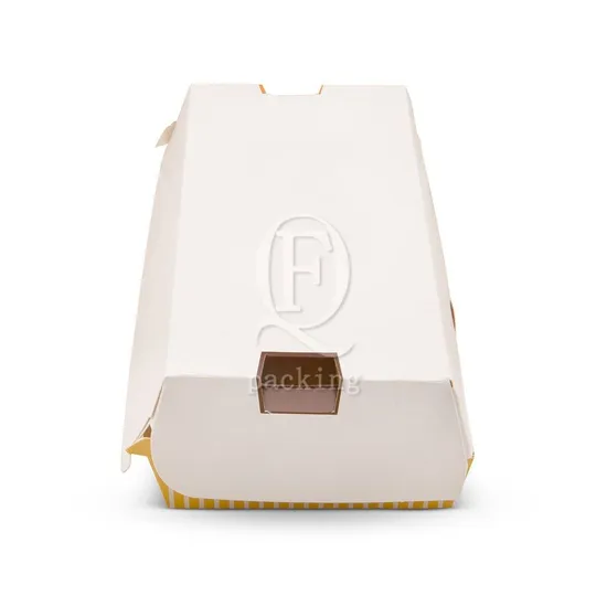 Folding Design No Deformation Customized Biodegrable Hamburger Box for Camping or Hiking