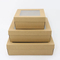 Biodegradable Packing Cake Food Gift Brown Cardboard Paper Box with Custom Logo