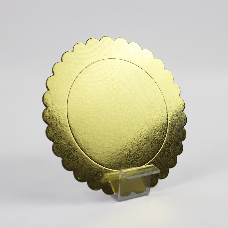 Cheap Customized Disposable Gold Silver Paper Plate Cake Board Tray Fancy Cardboard Square Round Circle Cake Tray