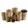 Factory Wholesale Custom Printed Disposable Degradable Coffee Cups Hot Drink Paper Cup Milk Tea Paper Cup with Lid