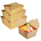 Kraft Paper Take out Containers Lunch Meal Food Box Disposable Storage to Go Packaging for Restaurant and Catering