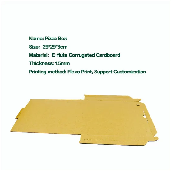 Custom Portable Thick Recycled Corrugated Delivery Baking Pizza Box
