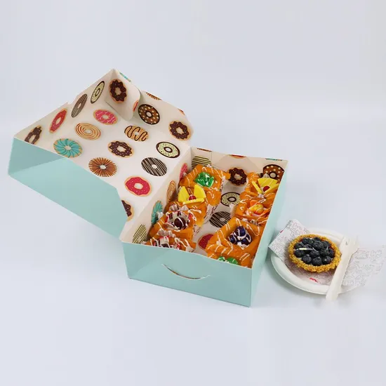Custom Logo Packaging Cupcake Dessert Pastry Box Translucent Window Muffin Cake Box