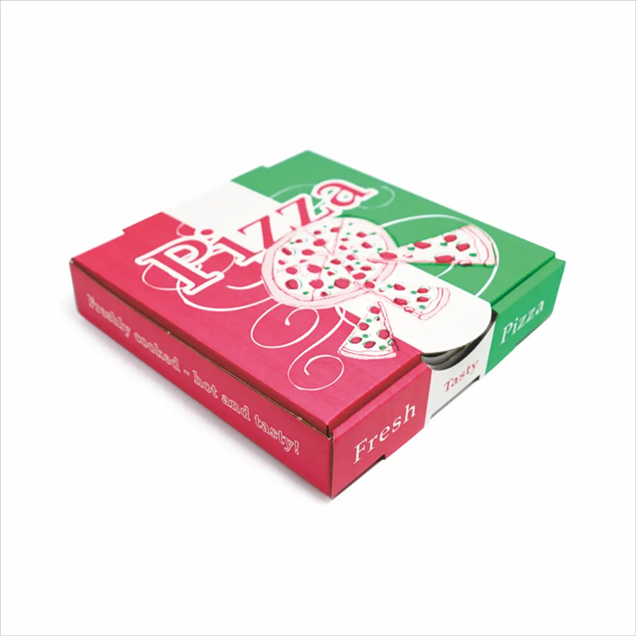 Biodigradable Kraft Recycle Box for Pizza Delivery Custom Pizza Box 12 Inch Pizza Kraft Corrugated Cardboard Packing Box with Logo