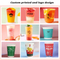 Wholesale Custom Transparent PP/PS Disposable Drinking Plastic Cups with Lids and Straws