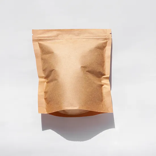 Wholesale Custom Food Grade Brown Transparent Sealing Kraft Paper Bag with Window