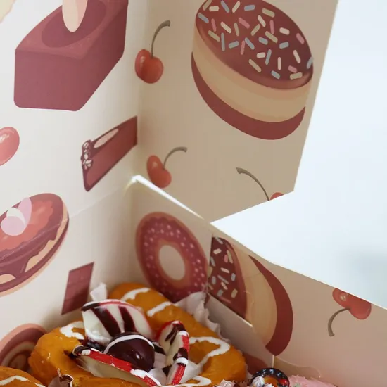 Factory Food Packaging Box Bread Container Corrugated Board Kraft Cake Box Cake Packaging Box