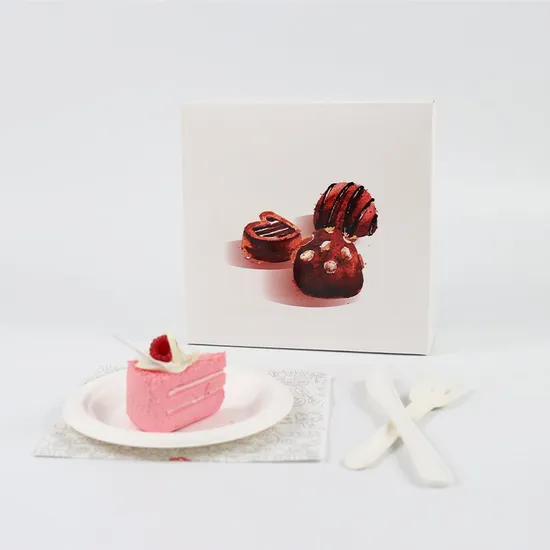 Brown Kraft Paper Food Grade Cake Box Pastry Box with Clear Window Colorful Paper Cake Box