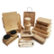 Wholesale Customized Food Grade Takeaway Sushi Fried Chicken Chips Burger Container Disposable Kraft Paper Fast Food Packing Box