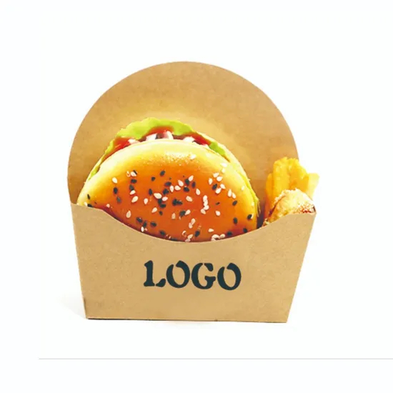 Custom Disposable Food Grade Foldable Cardboard Hamburger Packaging Paper Burger Box Hamburger Box