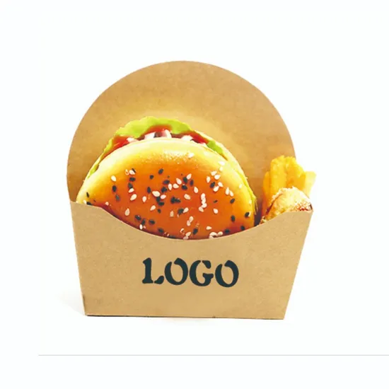 Custom Disposable Food Grade Foldable Cardboard Hamburger Packaging Paper Burger Box Hamburger Box