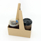 Coffee Factory Price Corrugated Paper Coffee Cup Holder with Logo, Paper Cup Holder for Coffee Tea Coladrinking, Eco-Friendly Kraft Corrugated Cardboard 2-Cup C