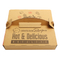 Factory Customized Portable Food Grade Safe Personalized Disposable Wholesale Printing Corrugated Kraft Paper Pizza Box with Handle