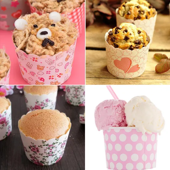 Competitive Price Factory Direct Customizable Paper Cake Box Baking Cups Muffin Baking Paper Cake Cup