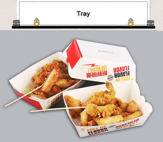 Factory Customized Printing Logo Food Grade Disposable Popcorn Fried Chicken Burger Family Cardboard Packaging Bucket