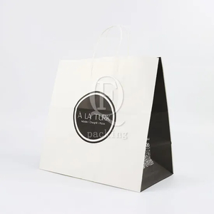 Wholesale Custom Printing Luxury Personalized Multi-Color Degradable Eco-Friendly Recyclable Shopping Gift Fruit Food Packaging Kraft White Card Paper Bag