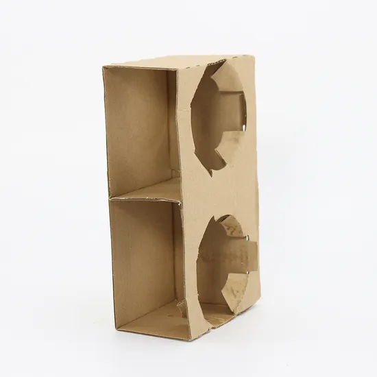 1/2/4 Takeaway Biodegradable Disposable Paper Tableware Hot Stamping 170mm Length Two Packs Kraftpaper Cup Carrier