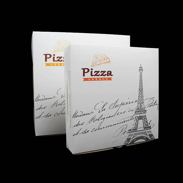 Wholesale Food Grade Disposable Takeaway Fast Food Biodegradable Corrugated Eco-Friendly Customized Printing Logo Kraft Paper Pizza Box