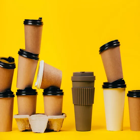 Wholesale Food Grade Eco-Friendly Disposable Custom Juice Plastic Storage Packaging Bubble Milk Tea Juice Clear Plastic Cold Hot Drink Paper Cup with Lid