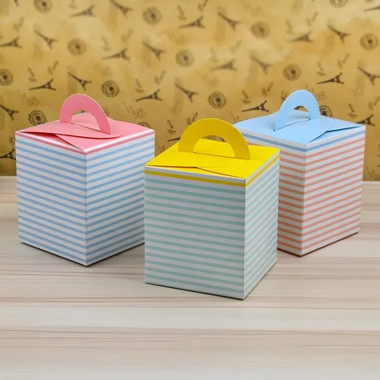 Factory Cheap Custom Printed Logo Clear Window Luxury Food Grade Eco-Friendly Safe Doughnut Wholesale Disposable Bakery Packaging Cake Box with Handle