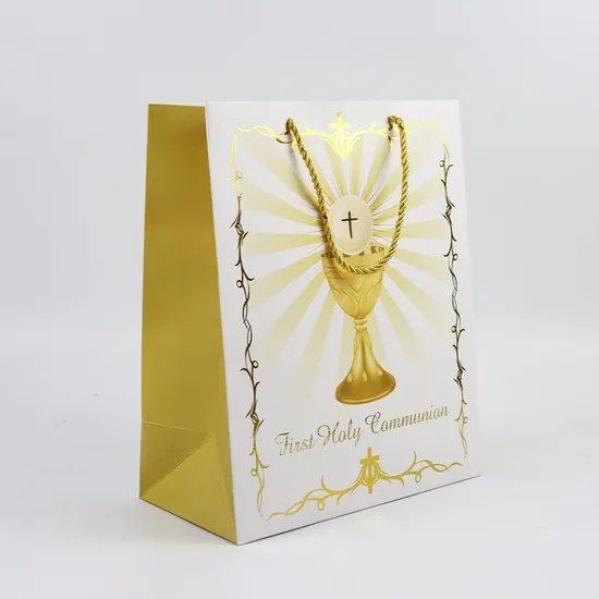 Luxury Customized Biodegradable Brown Packaging Flat Handle Kraft Paper Gift Shopping Bags