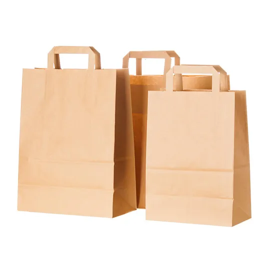 FDA/EU 100% Recycled Restaurant Food Delivery Take out Packaging Paper Bag