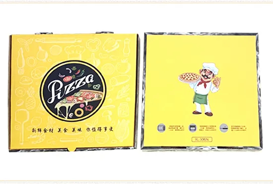China Factory Wholesale Customized Printing Logo High-Quality All Size Color Kraft Paper Corrugated Food Grade Degradable Fast Food Lunch Packaging Pizza Box