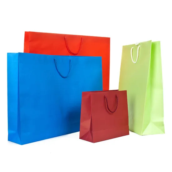 Wholesale Custom Printing Luxury Personalized Beautiful Multi-Color Degradable Eco-Friendly Packaging Shopping Gift Kraft White Card Food Paper Bag with Handle