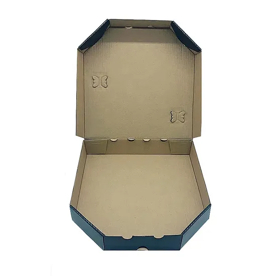 Takeaway Sexangle Corrugated Custom Printing Logo Size Wholesale Food Grade Packaging Kraft Paper Pizza Box