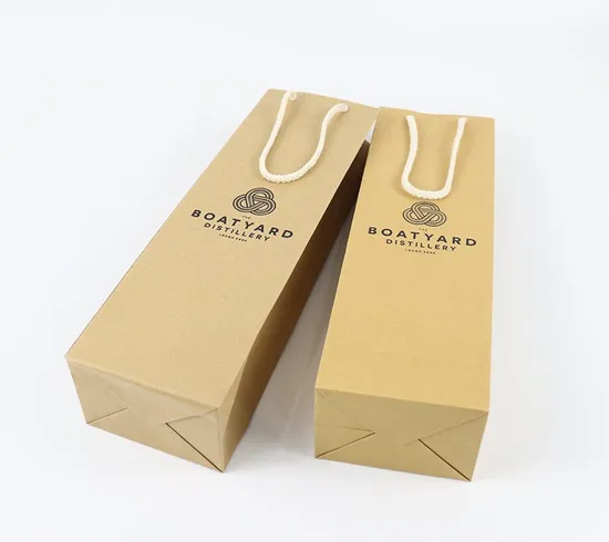 Custom Logo Printed White Kraft Paper Shopping Packaging Bag