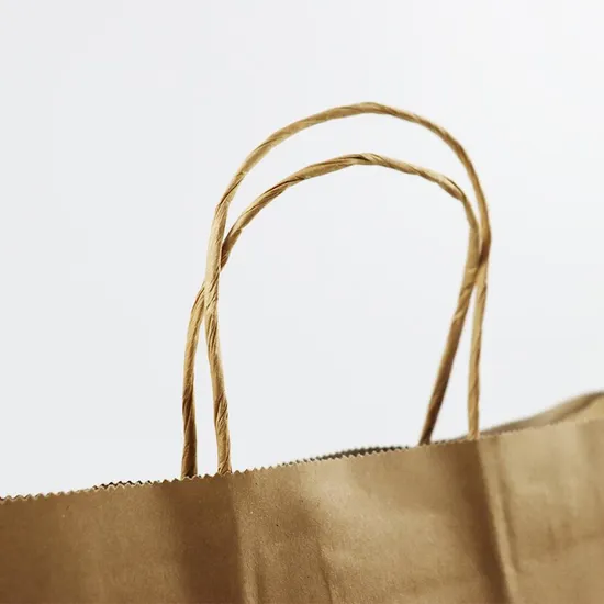 Custom Printed Disposable Shopping Brown Kraft Paper Bag Luxury Gift Packaging Paper Shopping Bag