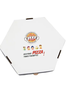 China Factory Wholesale Customized Printing High-Quality All Size Color Kraft Paper Corrugated Food Grade Degradable Card Packaging Hexagon Octagon Pizza Box