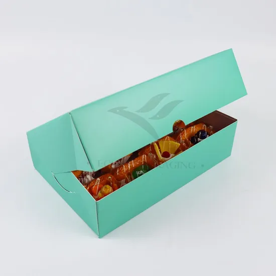 Cake Box Biodegradable Square Cardboard Paper Bento Cake Box Packaging Withlogo Printed