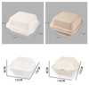 Factory Wholesale Custom Printing Biodegradable Food Grade Disposable Takeaway Lunch Fries Hamburger Packaging Packing Bagasse Burger Box