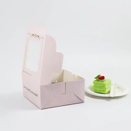 Kraft Paper Food Grade Cake Box Pastry Box with Clear Window