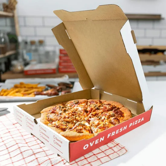 High Quality Kraft Paper Pizza Boxes Custom Cardboard Pizza Boxes Take Away Pizza Box