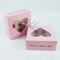 Factory Wholesale Cheap Personalized Luxury Heart-Shaped Window Customized Printed Food Grade Disposable Packaging Macaron Cake Doughnut Sweet Cardboard Box