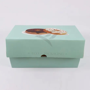 Factory Wholesale Recycled Personalized Luxury Customized Printed Logo Size Food Grade Disposable Packing Macaron Birthday Cupcake Doughnut Sweet Cardboard Box