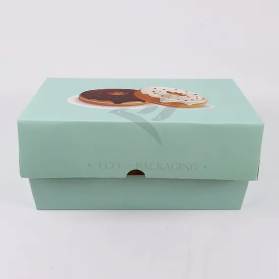 Factory Wholesale Recycled Personalized Luxury Customized Printed Logo Size Food Grade Disposable Packing Macaron Birthday Cupcake Doughnut Sweet Cardboard Box