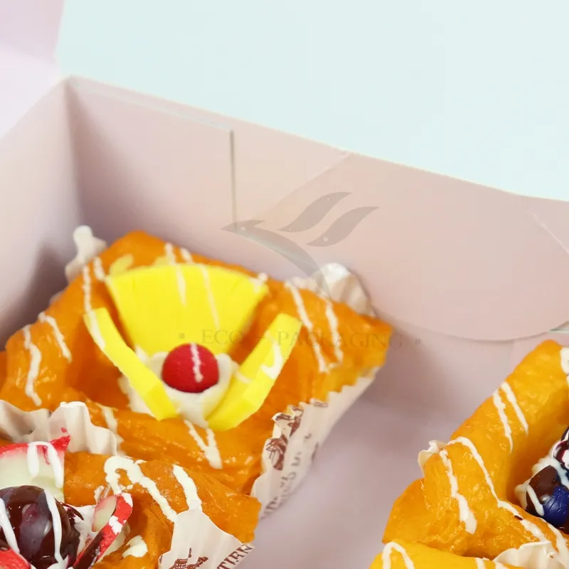 Factory Wholesale Recycled Personalized Luxury Customized Printed Logo Size Food Grade Disposable Packaging Macaron Birthday Cake Doughnut Sweet Cardboard Box