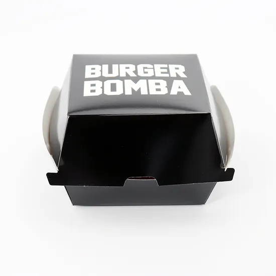 Custom Printed Recycled Take Away French Fries Paper Boxes Fast Food Burger Hamburger Packagingtake out