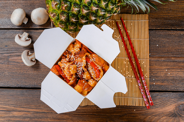 Factory Wholesale Customized Food Grade Takeaway Sushi Fried Chicken Chips Burger Container Disposable Cardboard Lunch Meal Snack Kraft Paper Food Box