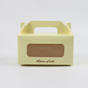 Factory Cheap Customized Printed Logo Food Grade Doughnut Wholesale Custom Size Disposable Bakery Packaging Donuts Macaron Cake Packing Paper Box with Handle